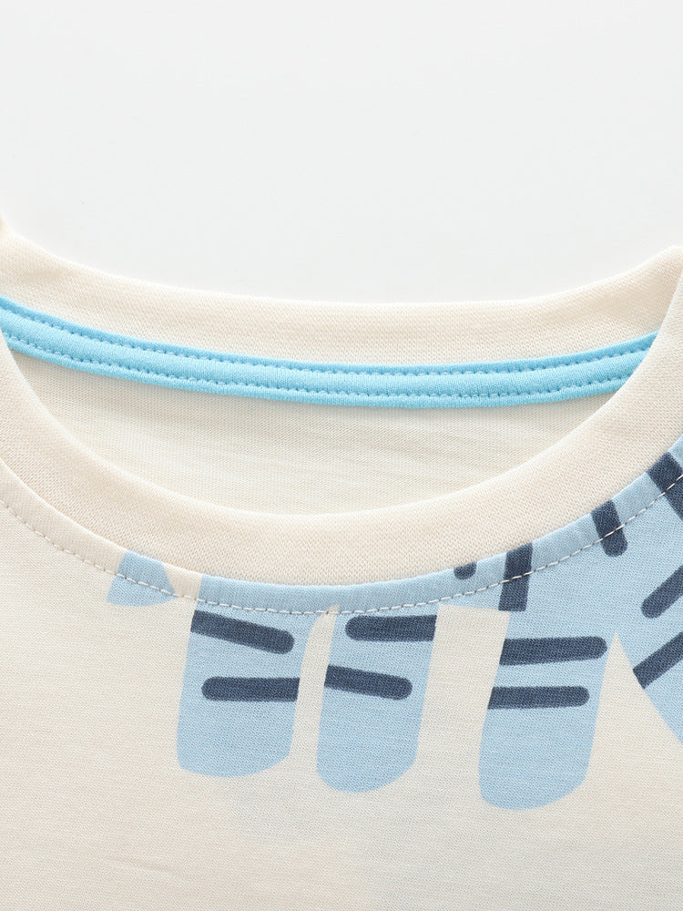 Boys’ Zebra Cotton Pajama Set