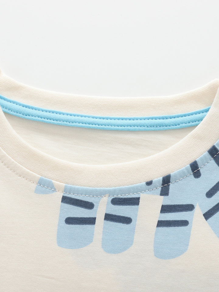 Boys’ Zebra Cotton Pajama Set