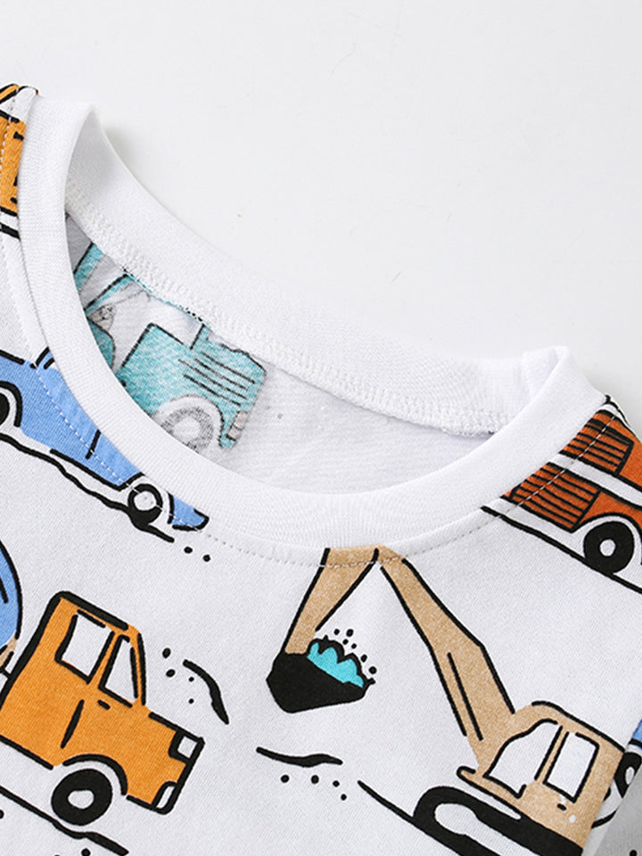 Kids’ City Vehicle Cotton Pajama Set