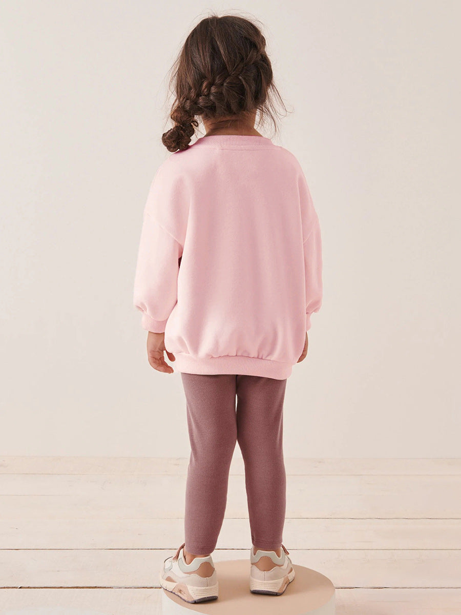 Girls’ Ballet Friends Sweatshirt &amp; Ribbed Leggings Set