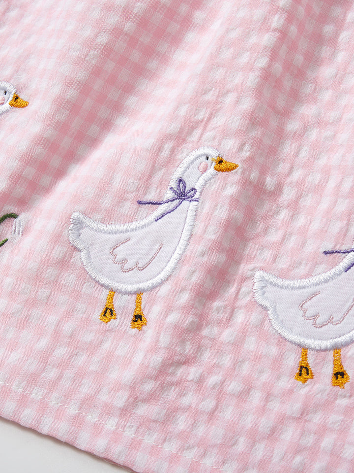 Girls’ Gingham Goose Sleeveless Dress