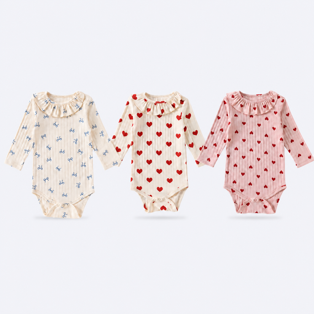 Ruffle Collar Cotton Baby Bodysuit