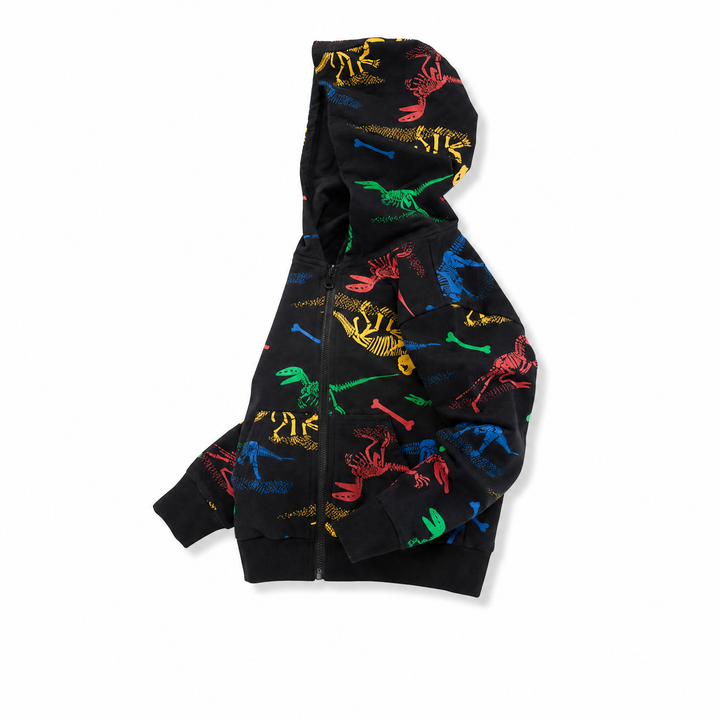 Dino Bones Zip Hoodie Jacket