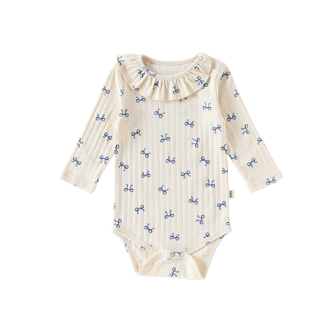 Ruffle Collar Cotton Baby Bodysuit