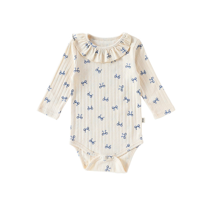 Ruffle Collar Cotton Baby Bodysuit