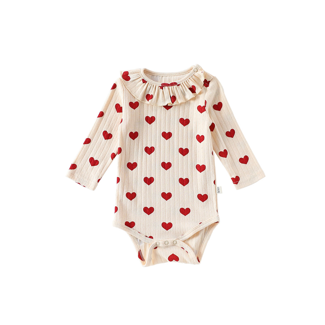 Ruffle Collar Cotton Baby Bodysuit