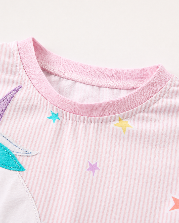 Girls’ Unicorn Cotton-Blend Pajama Set