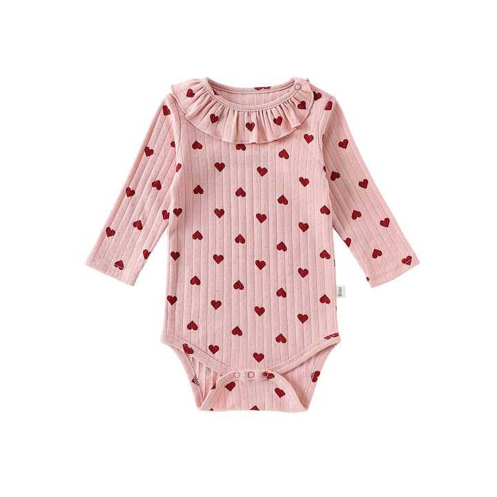 Ruffle Collar Cotton Baby Bodysuit
