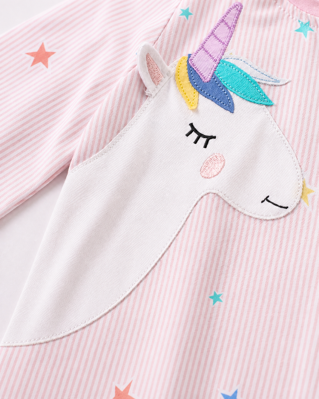 Girls’ Unicorn Cotton-Blend Pajama Set
