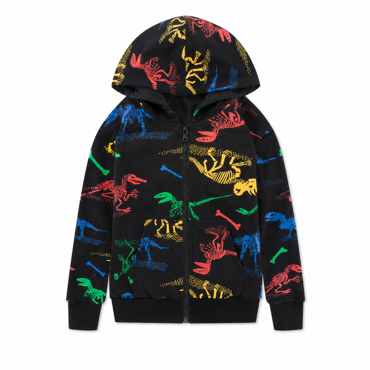 Dino Bones Zip Hoodie Jacket