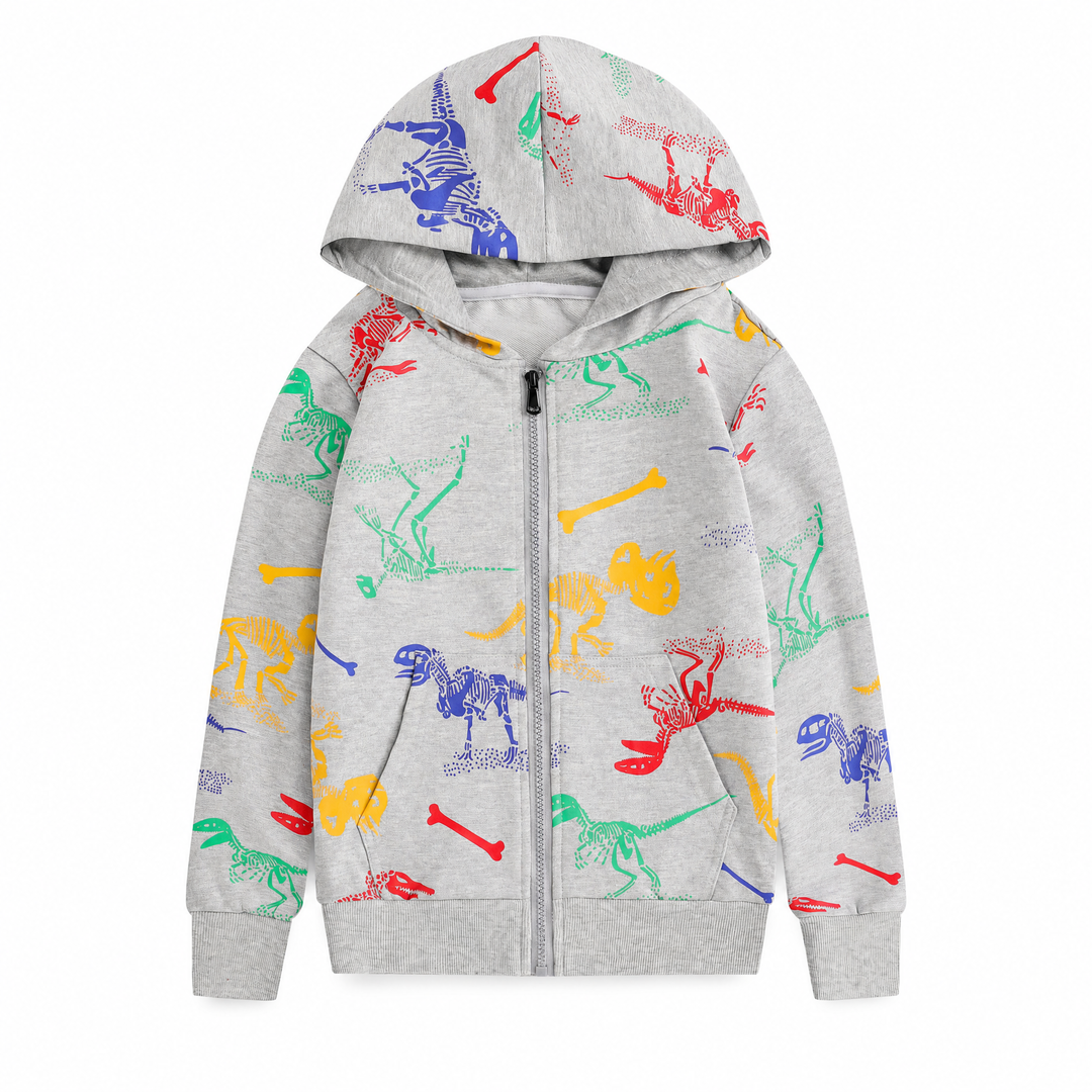 Dino Bones Zip Hoodie Jacket