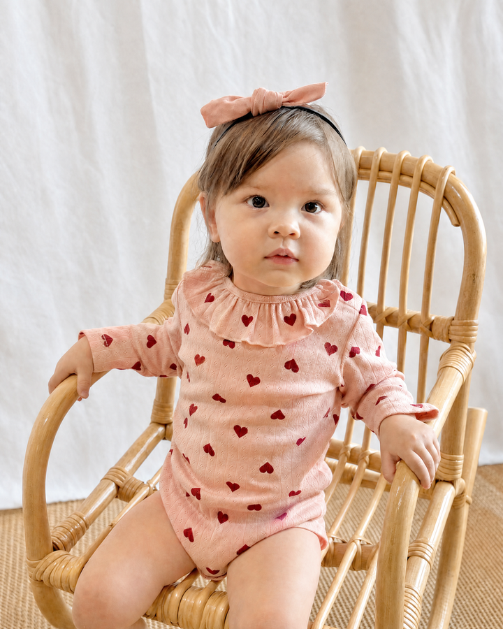 Ruffle Collar Cotton Baby Bodysuit