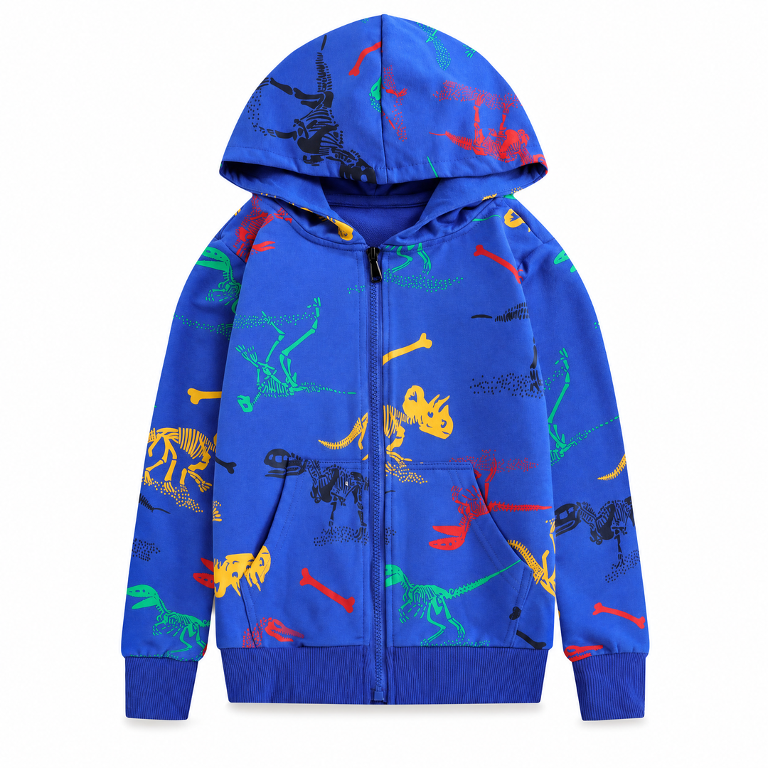 Dino Bones Zip Hoodie Jacket