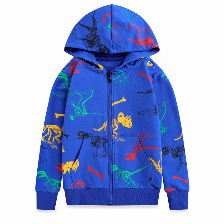 Dino Bones Zip Hoodie Jacket